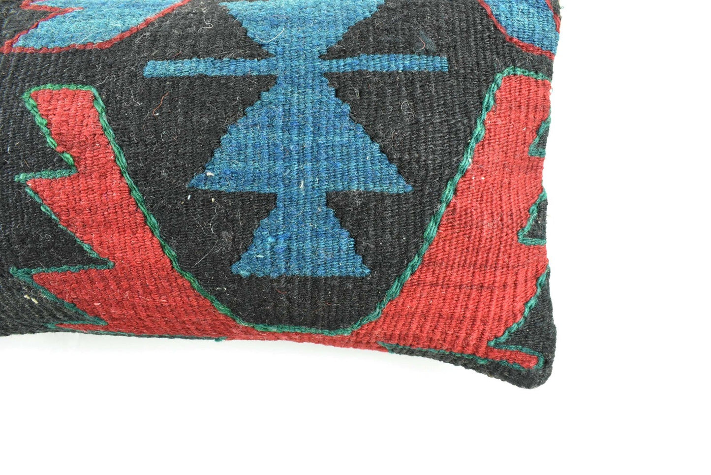 Turkish Cushion Cover 8"x16" Handmade Vintage Boho Ethnic Throw Pillow Case 3140