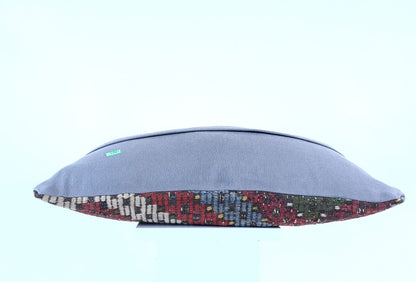 Kilim Pillow Cover 12x20 Handmade Turkish Rug Boho Ethnic Lumbar Cushion 1902