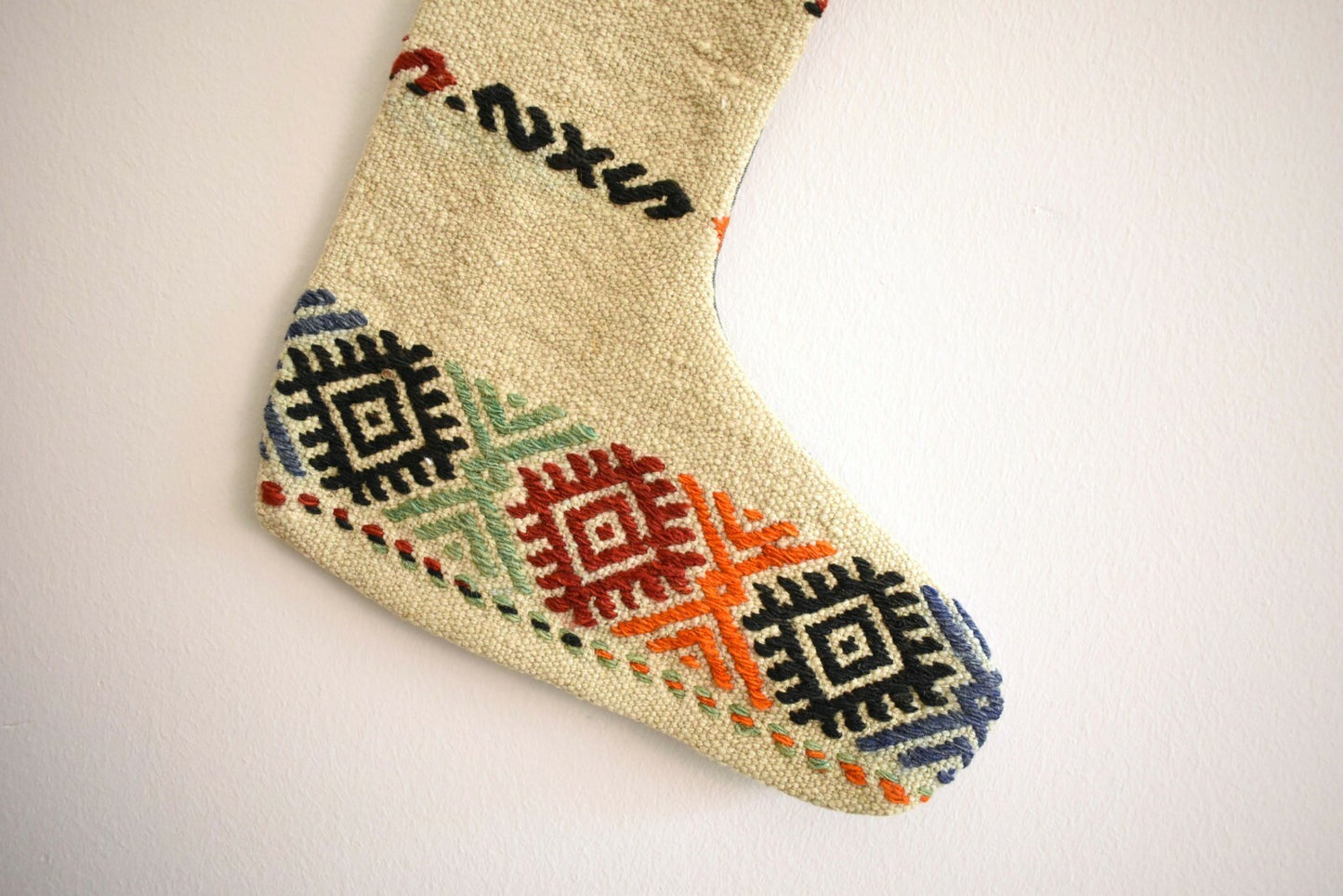 Kilim Christmas Stocking, Rug Christmas Socks, Christmas Decoration, S44