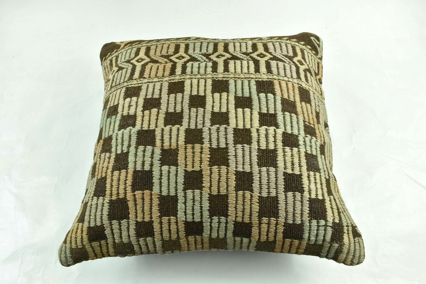 20x20 Kilim Pillow Cover Handmade Vintage Oushak Kilim Cushion Cover A1906
