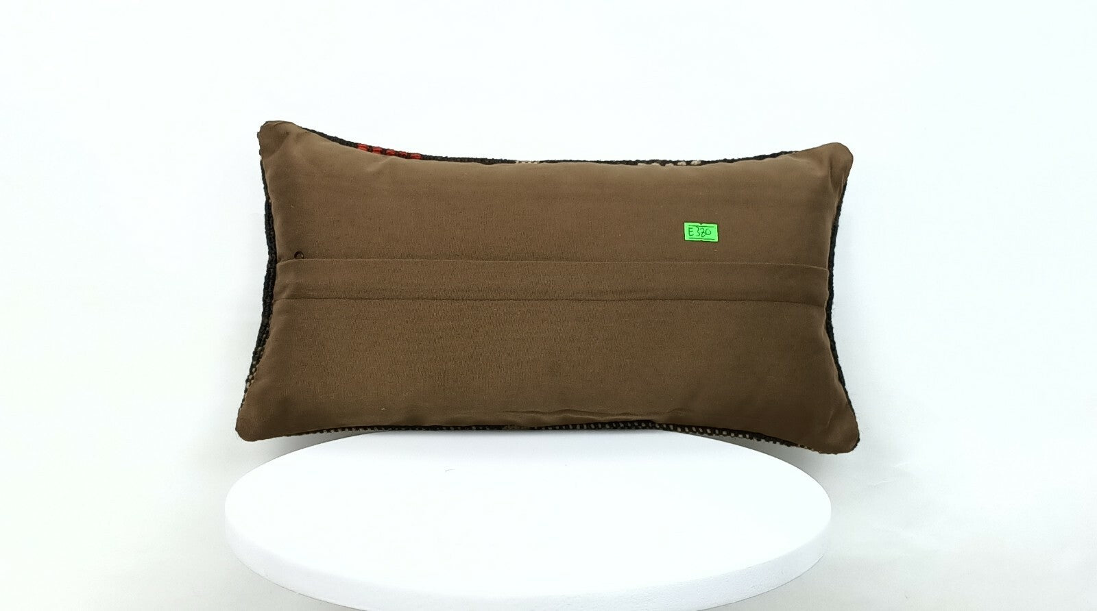 Turkish Kilim Pillow Cover 8"x16" Handmade Oushak Rug Tribal Lumbar Cushion E380