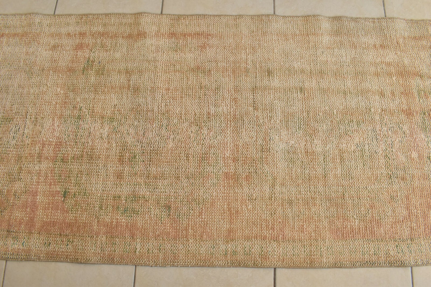 Vintage Oushak Runner 3 x 10.4 ft Handmade Wool Turkish Long Floor Rug C19