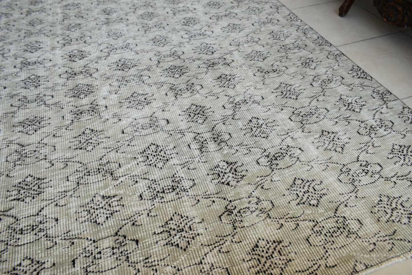 Large Turkish Rug 8.6x5.2 ft Vintage Rug Faded Oushak Rug Living Room Carpet B17