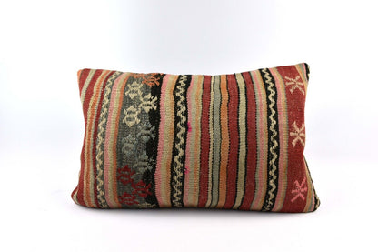 16x24 Kilim Pillow Cover Handmade Vintage Anatolian Lumbar Cushion Cover 4763