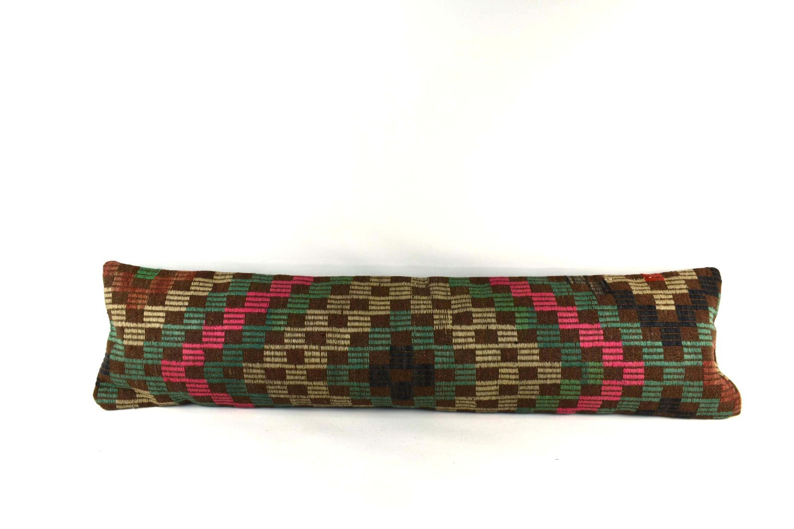 12x48 Vintage Rug Pillow Cover Handwoven Kilim Lumbar Pillow Cover 4336