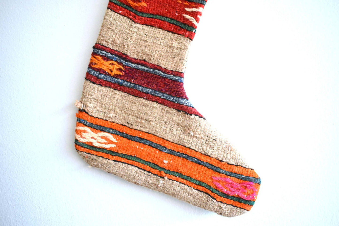 Christmas Stocking Kilim Christmas Sock Rug Gift Stocking Xmas Decor Socks S18