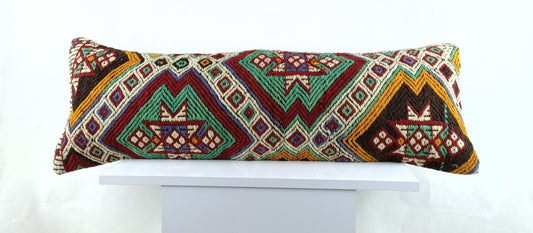 12x36 Ethnic Rug Pillow Decorative Vintage Faded Carpet Boho Cushion Cover A1508