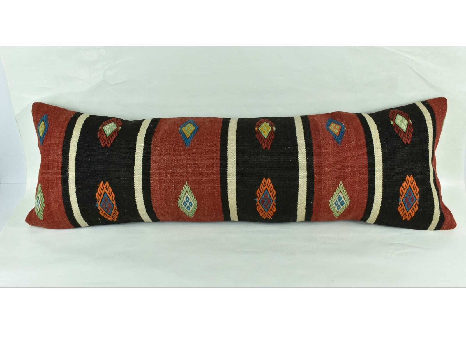 Extra Large Kilim Pillow Cover 16x48 Handmade Ethnic Boho Oriental Lumbar 3251
