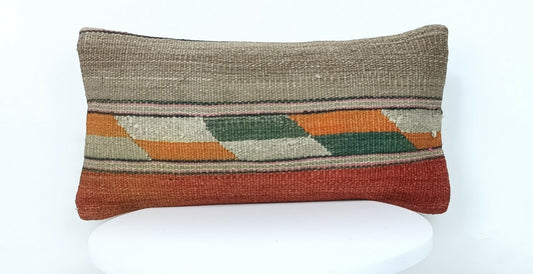 8"x16" Kilim Pillow Cover Home Decorative Handmade Turkish Ethnic Cushion  A177