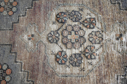 Oushak Runner 2.5x1.3 ft Vintage Turkish Rug Small Runner Anatolian Rug Y09