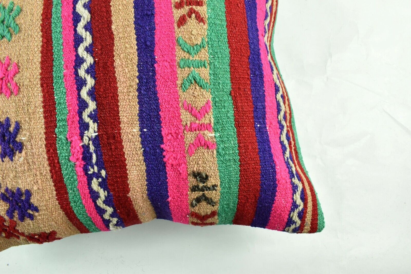 Kilim Pillow Cover 20x20 Home Decorative Handmade Ethnic Oushak Rug Pillow A1870