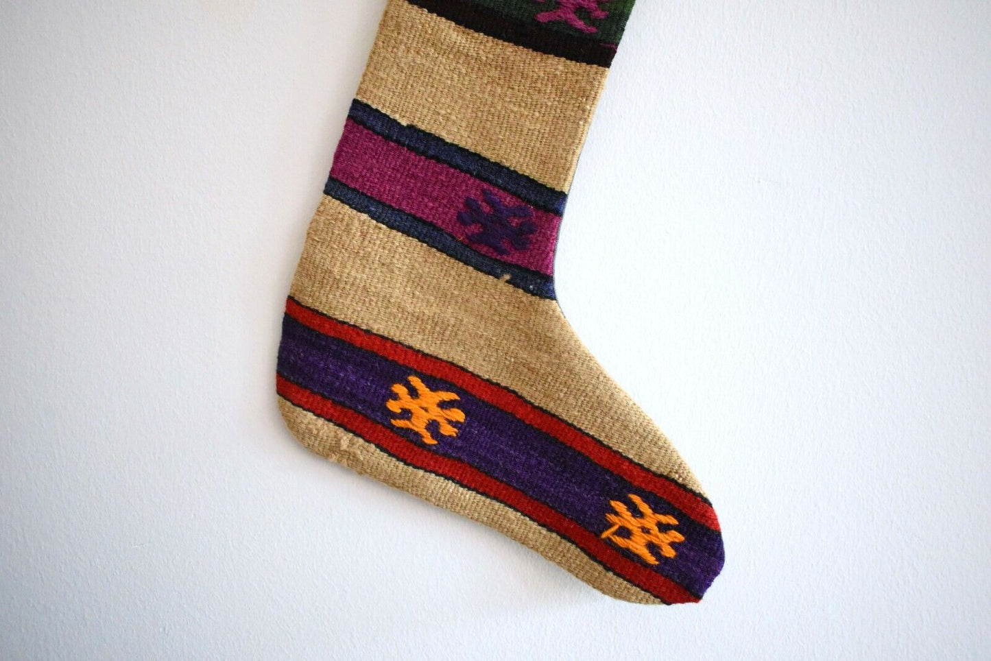 Rug Christmas Socks, Christmas Decoration, Kilim Christmas Stocking, S72