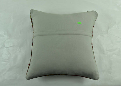 18"x18" Kilim Pillow Cover  Handmade Turkish Vintage Cushion Tribal Lumbar 3028