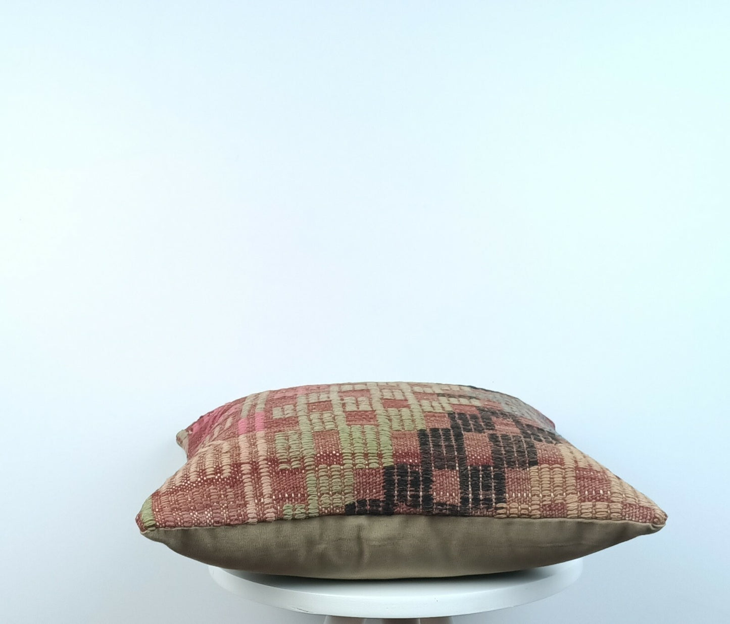 Kilim Pillow Cover 16"x16" Home Decorative Boho Rustic Rug Lumbar Cushion E195