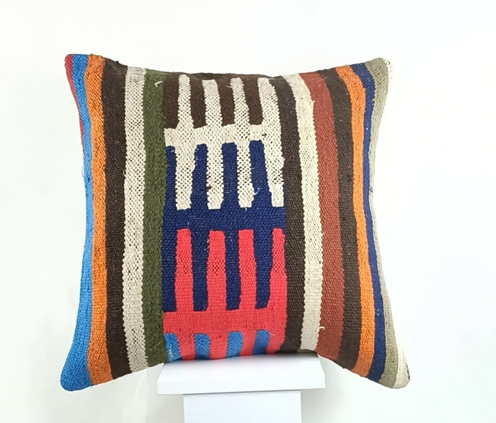 Kilim Pillow Cover 20x20 Home Decorative Handmade Ethnic Oushak Rug Pillow A1228