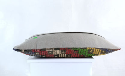 12x24 Kilim Lumbar Cushion Cover Turkish Tribal Vintage Ethnic Pillow E906