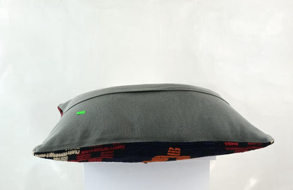 Kilim Pillow Cover 16x24 Tribal Vintage Turkish Carpet Lumbar Pillow Cover 1772