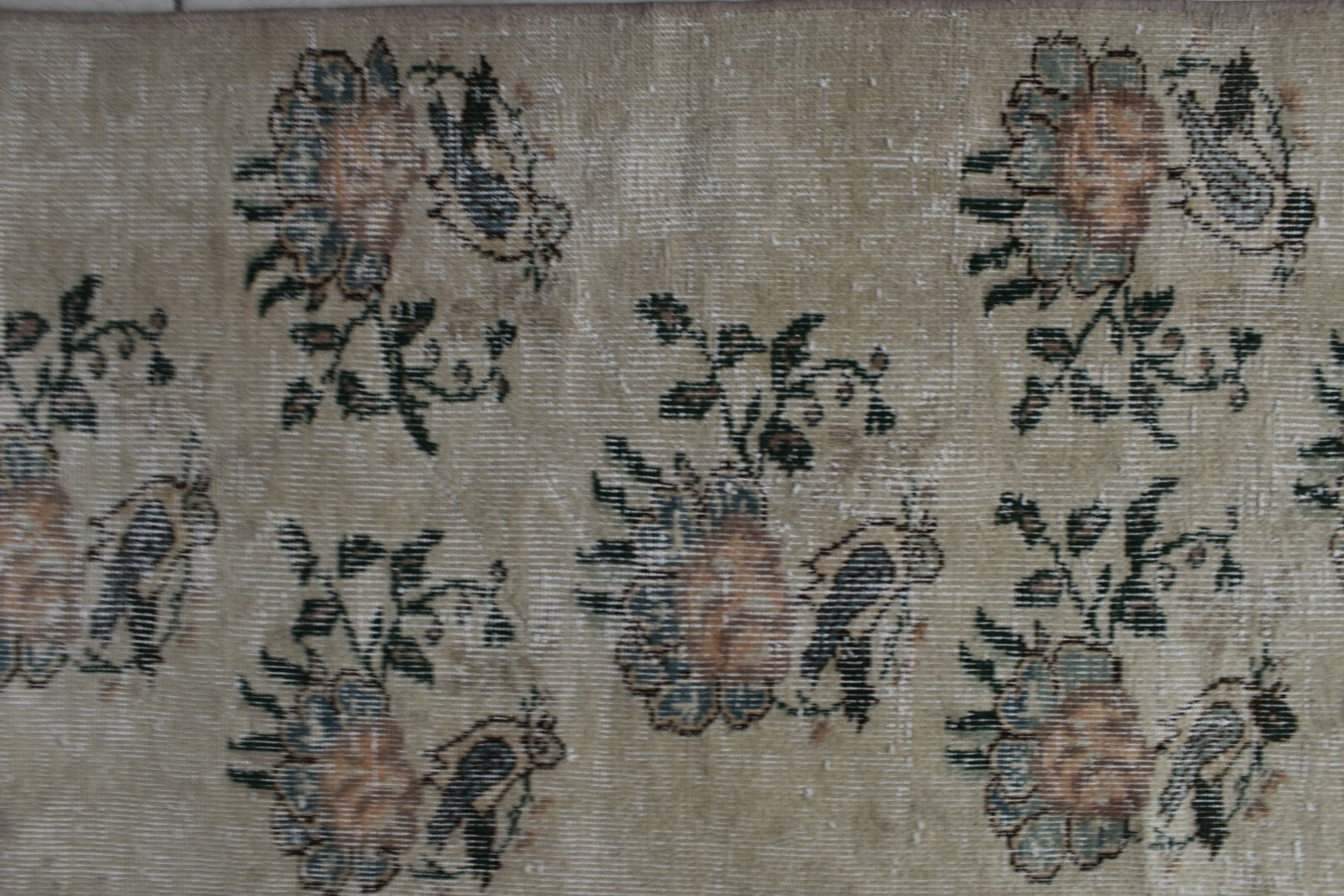 Vintage Oushak Rug 5.4x2.1   ft Turkish Floor Rug Faded Area Rug Oriental Rug