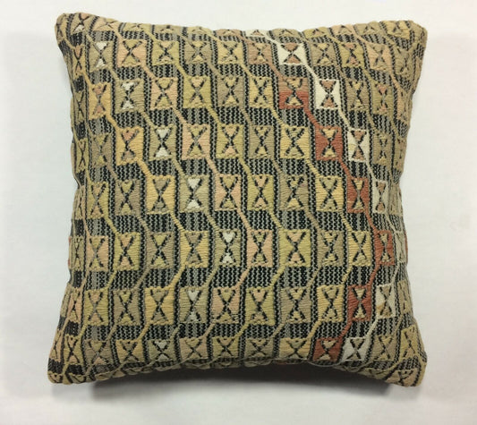 16x16 Kilim Pillow Cover Turkish Handmade Tribal Aztec Anatolian Cushion  A20