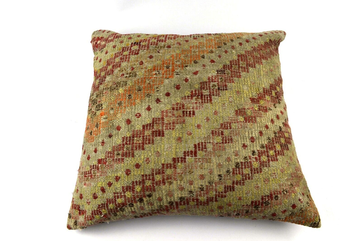 24x24 Kilim Pillow Cover Large Vintage Oushak Rug Ethnic Sofa Cushion 4812