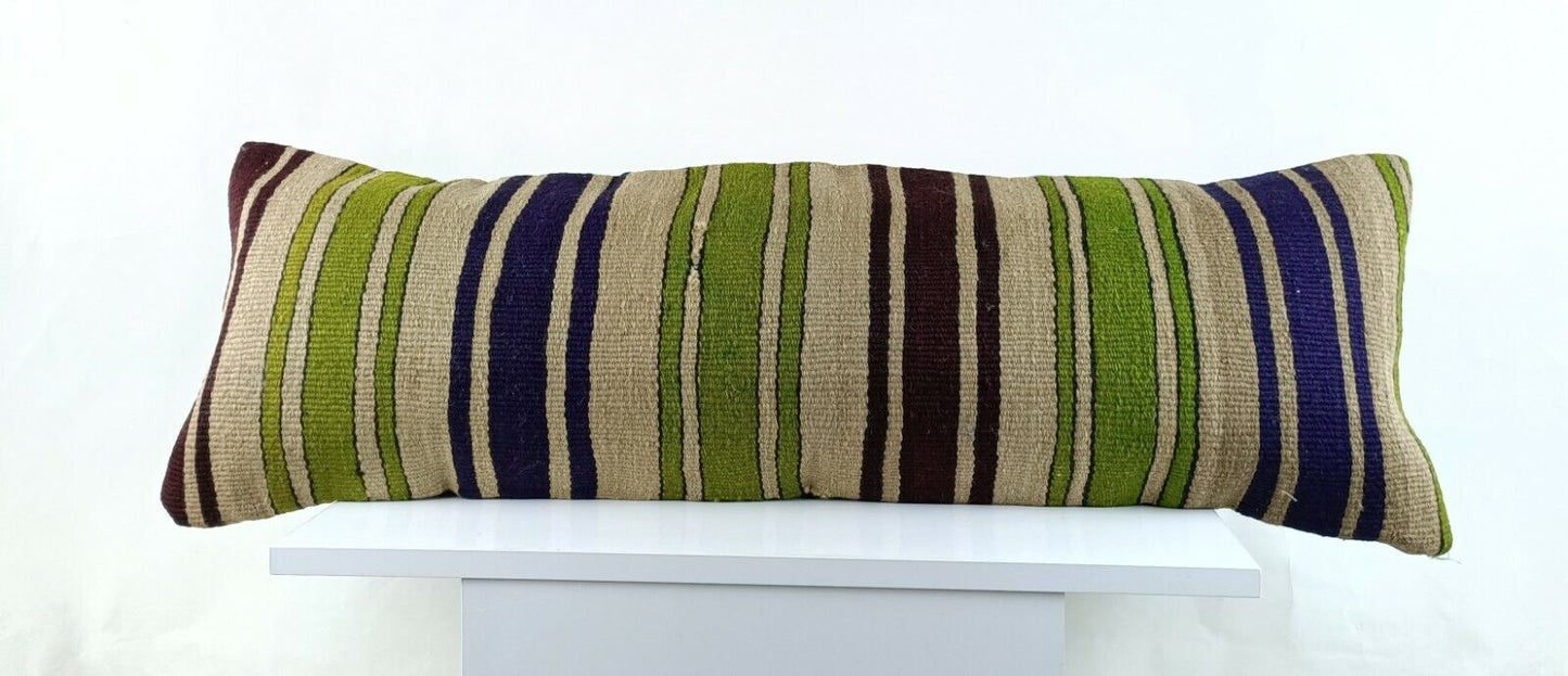 Kilim Pillow Cover 12x36 Home Decorative Handmade Ottoman Long Lumbar  A1544