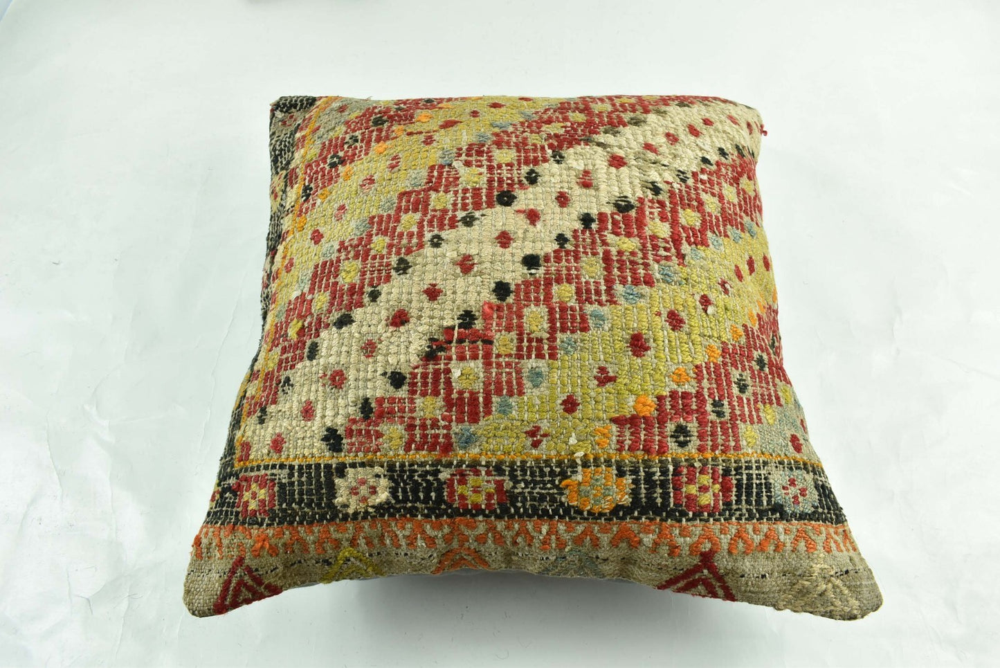 20x20 Kilim Pillow Cover Handmade Vintage Oushak Kilim Cushion Cover 2950