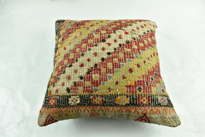 20x20 Kilim Pillow Cover Handmade Vintage Oushak Kilim Cushion Cover 2950