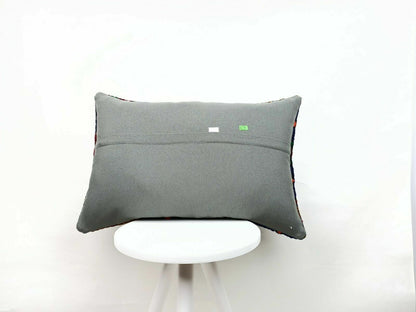 Handmade Kilim Pillow Cover 16x24 Vintage Rug Tribal Ethnic Bohemian Lumbar E466