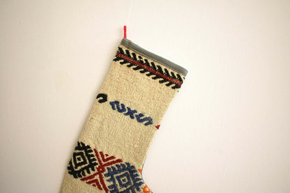 Rug Christmas Socks, Christmas Decoration, Kilim Christmas Stocking, S69