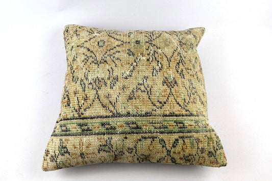 24x24 Kilim Pillow Cover Large Vintage Oushak Rug Ethnic Sofa Cushion 4833