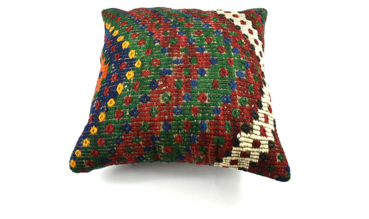 20x20 Kilim Pillow Cover Handmade Vintage Oushak Kilim Cushion Cover 3550