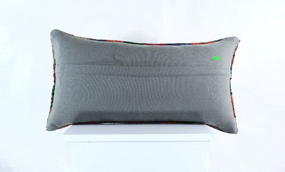 12x24 Kilim Lumbar Cushion Cover Turkish Tribal Vintage Ethnic Pillow E910