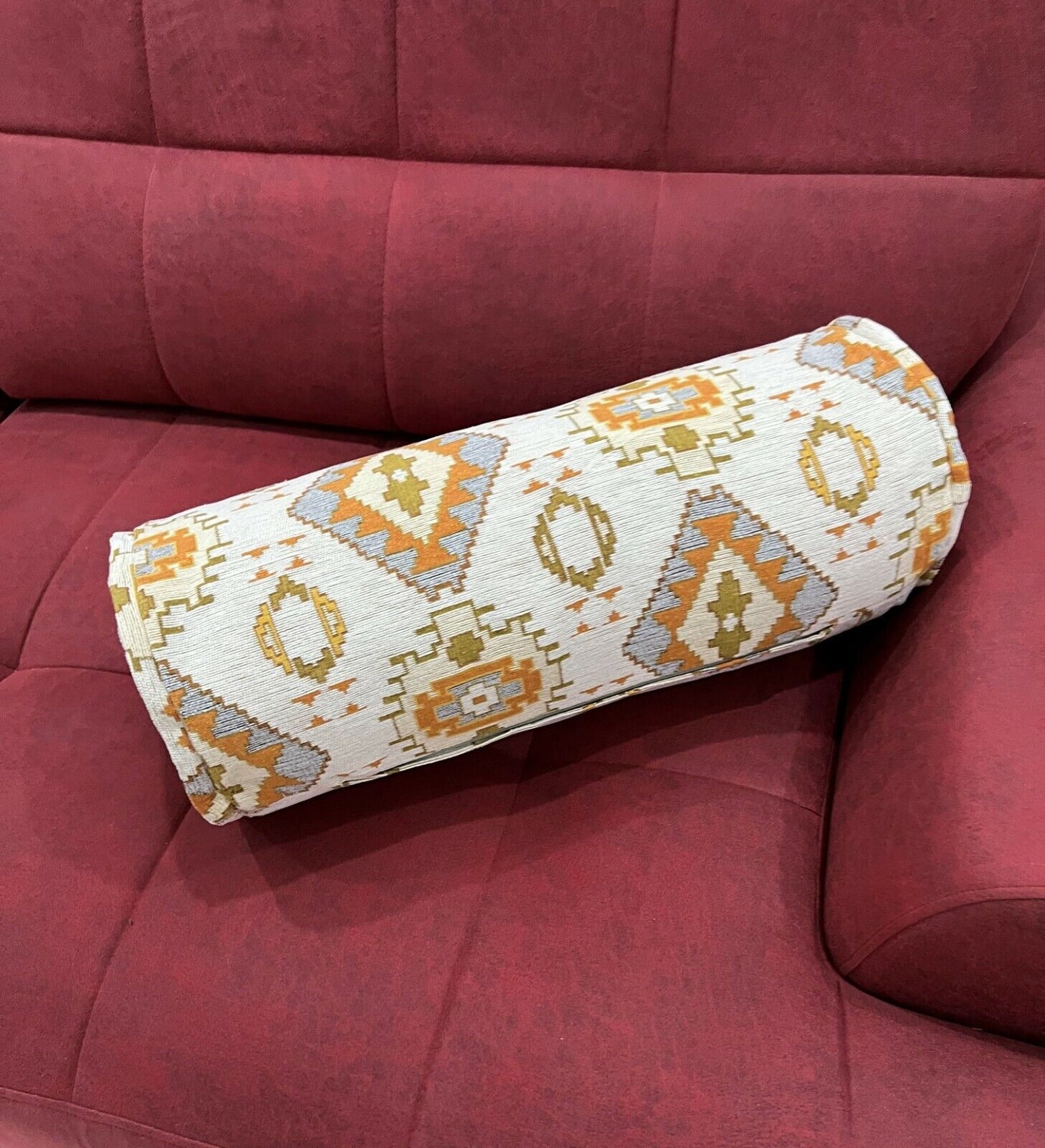 Bolster Pillow Cover Woven Soft Fabric Pattern Ethnic Tribal Oriental Bolster