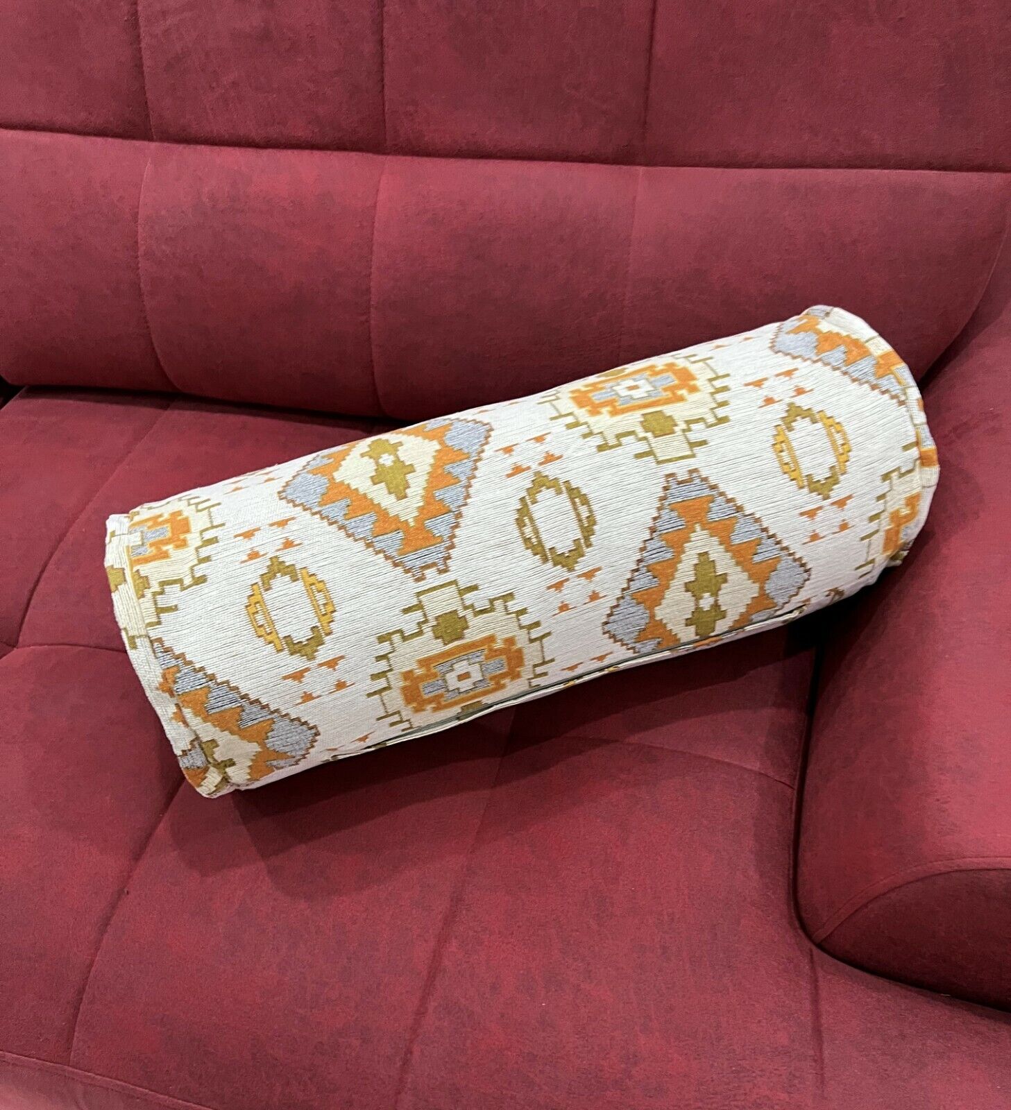 Bolster Pillow Cover Woven Soft Fabric Pattern Ethnic Tribal Oriental Bolster