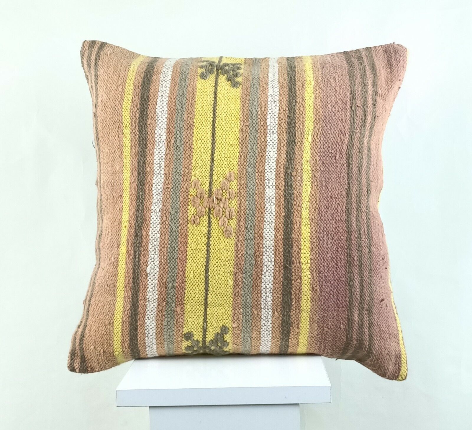 Kilim Pillow Cover 16x16 Oriental Traditional Handmade Bohemian Cushion A1172