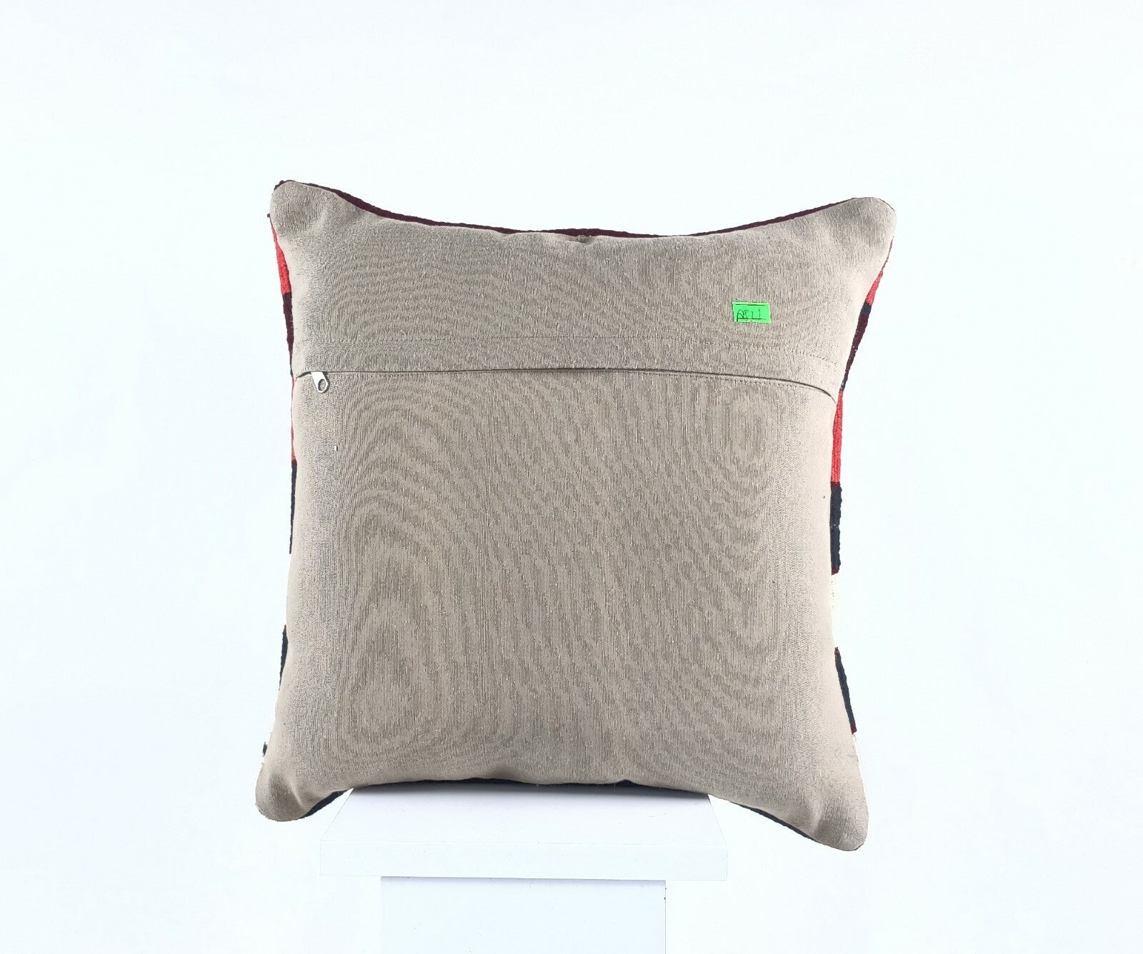  Turkish Kilim Pillow Cover 16x16 Home Decorative Wool Oushak Rug Cushion A521