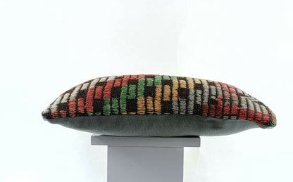 8"x16" Kilim Pillow Cover Handwoven Turkish Rug Traditional Oriental Lumbar E732