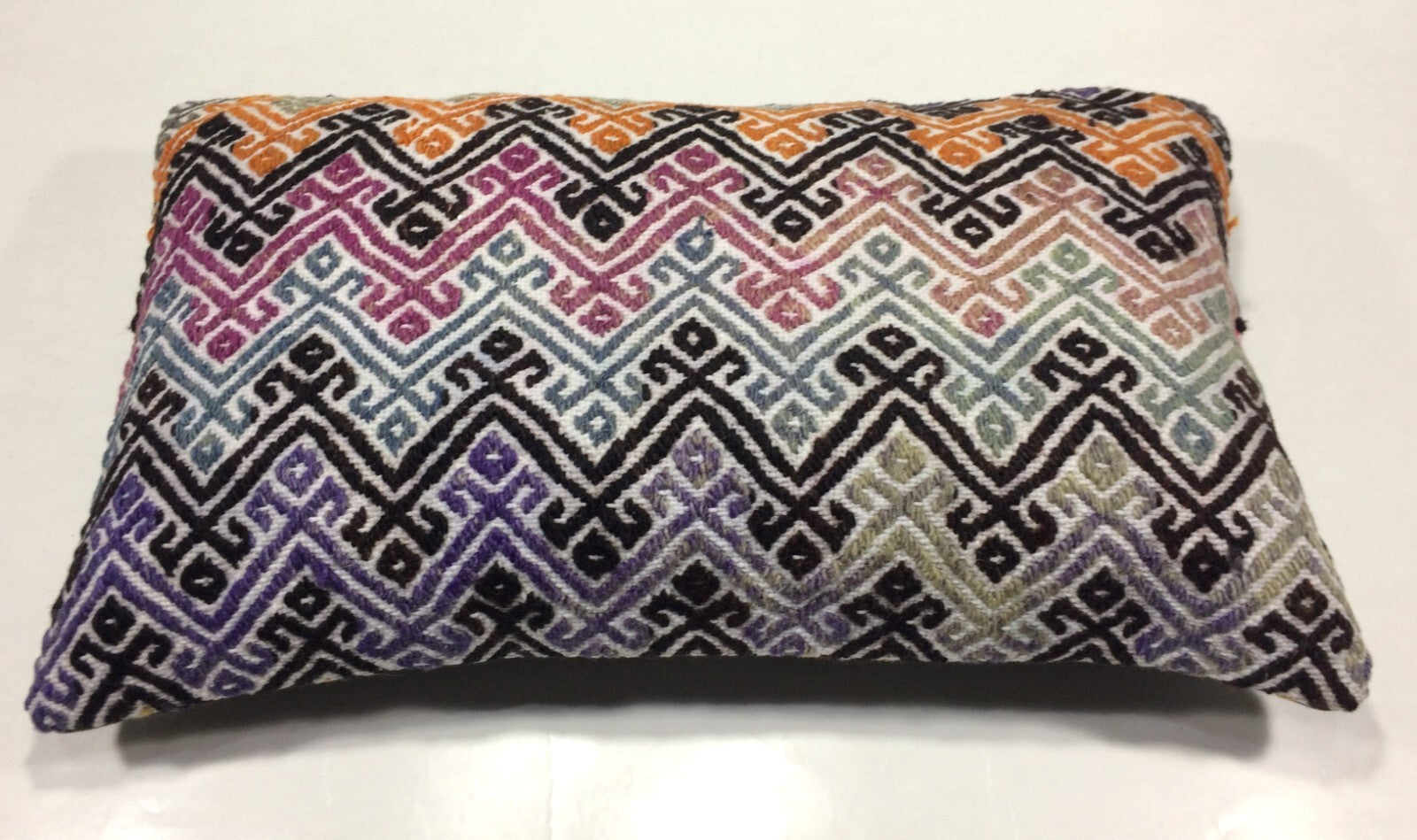 Kilim Pillow Cover 12x20 Handmade Turkish Rug Boho Ethnic Lumbar Cushion 864