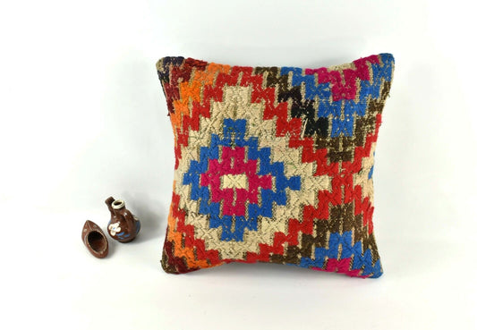 16x16 Kilim Pillow Cover Home Decorative Handmade Vintage Cushion Cover A2531