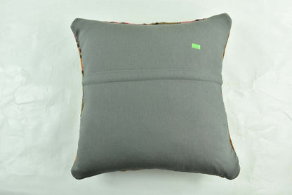 18"x18" Kilim Pillow Cover  Handmade Turkish Vintage Cushion Tribal Lumbar 3010