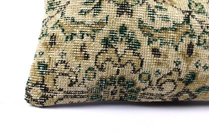 10x20 Kilim Lumbar Pillow Cover Vintage Ethnic Oushak Kilim Pillow Cover 4863