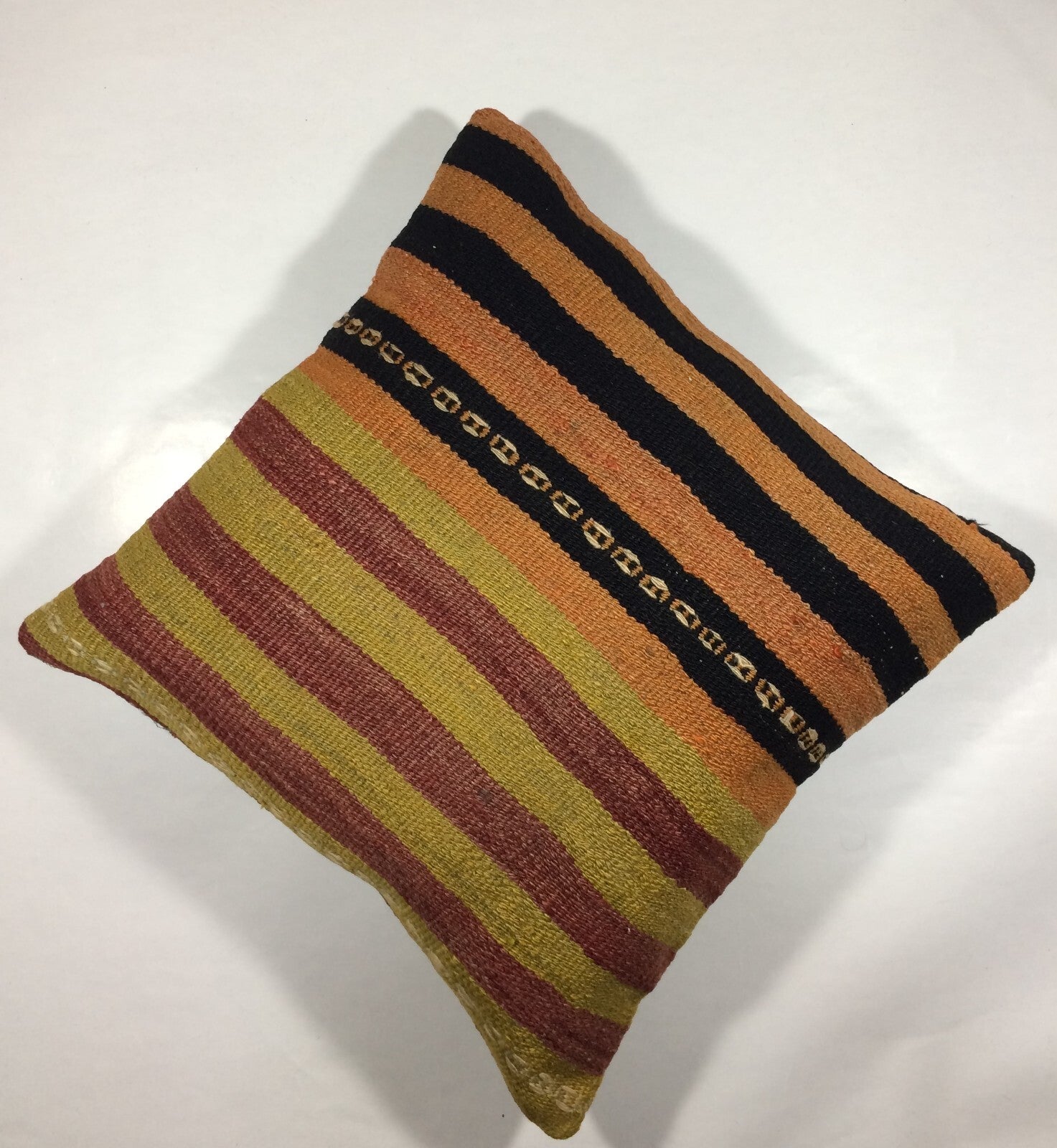 18"x18" Kilim Pillow Cover  Handmade Turkish Vintage Cushion Tribal Lumbar 684