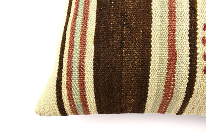18"x18" Kilim Pillow Cover  Handmade Turkish Vintage Cushion Tribal Lumbar 4625