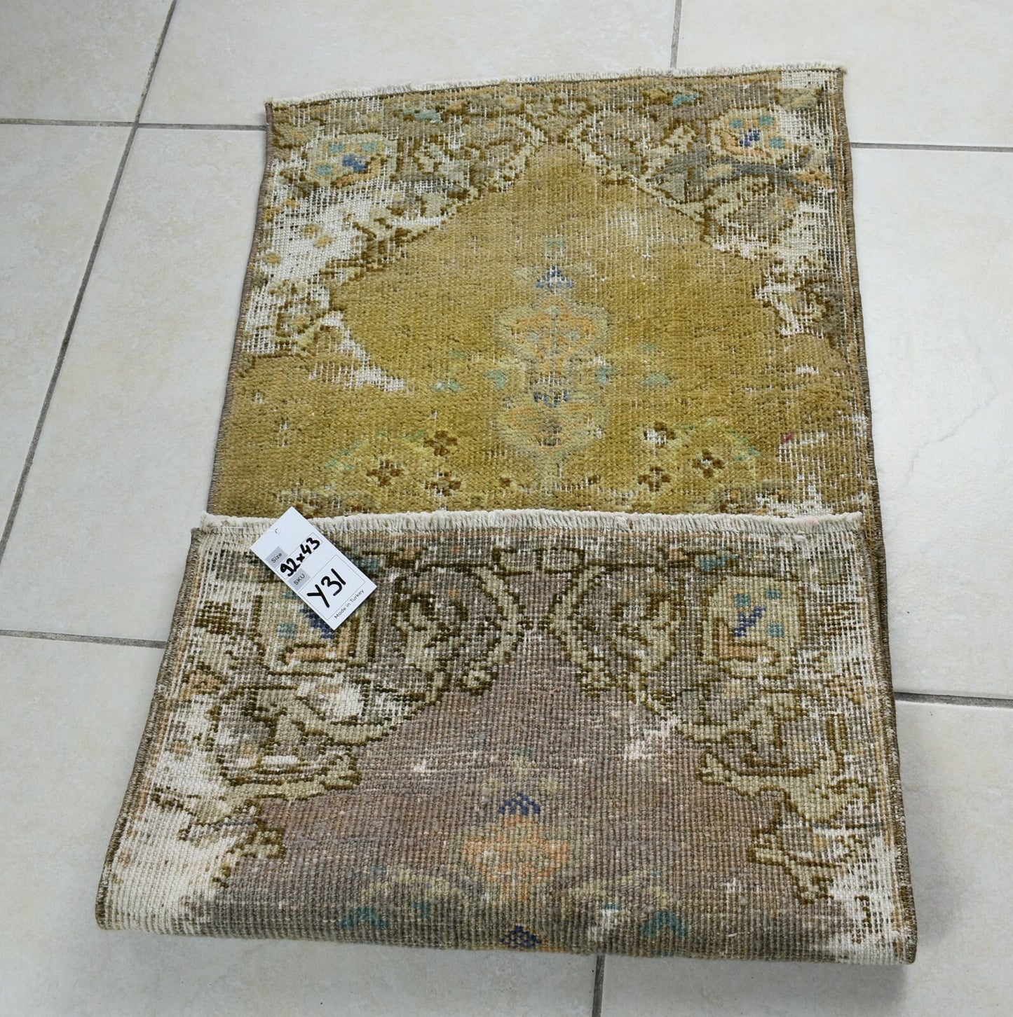 Turkish Runner 3x1.4 ft Runner Vintage Oushak Runner Small Faded Runner Y31