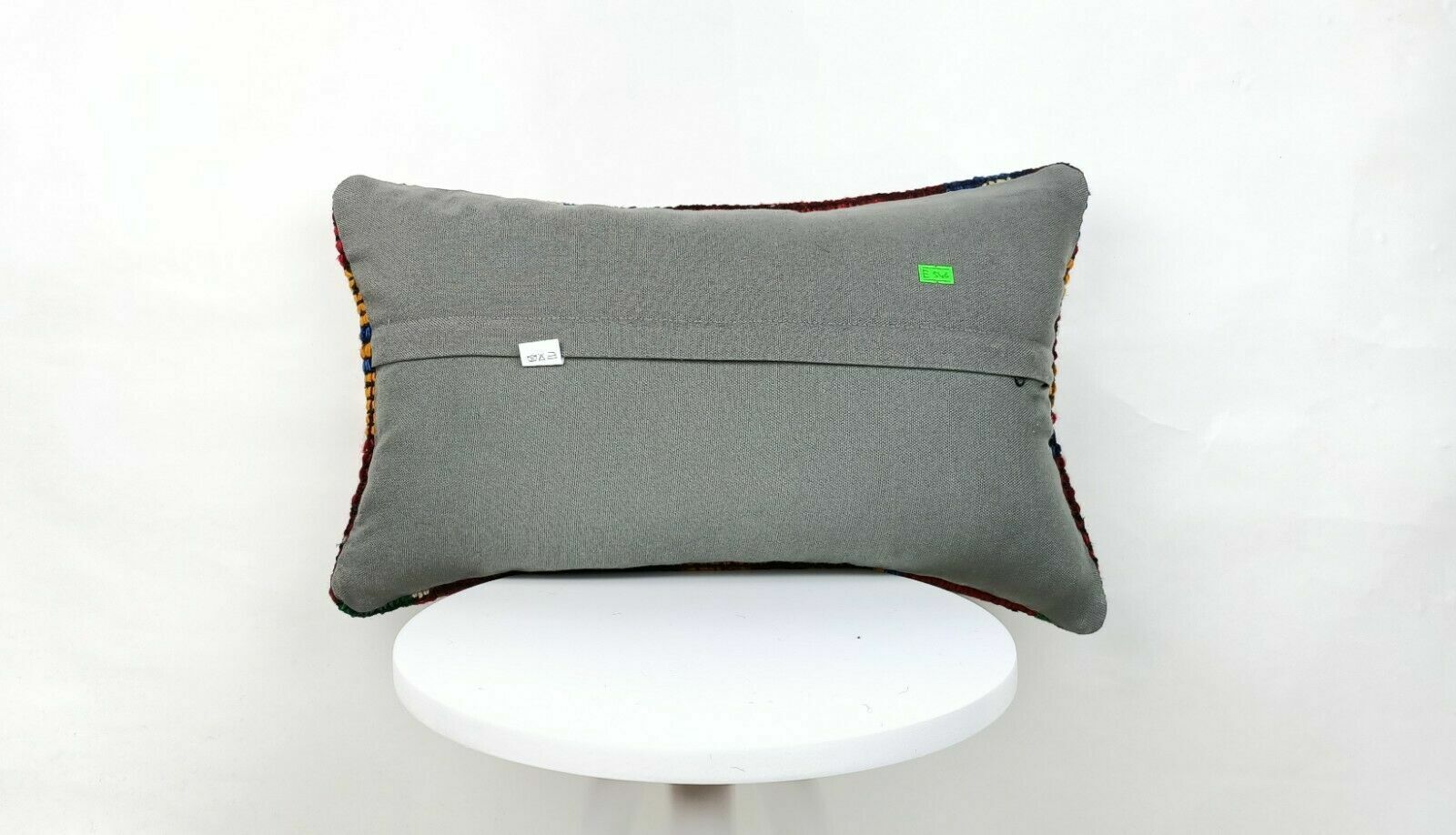 Kilim Pillow Cover 12x20 Handmade Oushak Traditional Rug Lumbar Cushion  E546