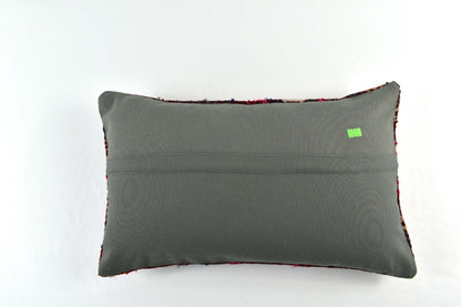 Kilim Pillow Cover 12x20 Handmade Turkish Rug Boho Ethnic Lumbar Cushion 3303