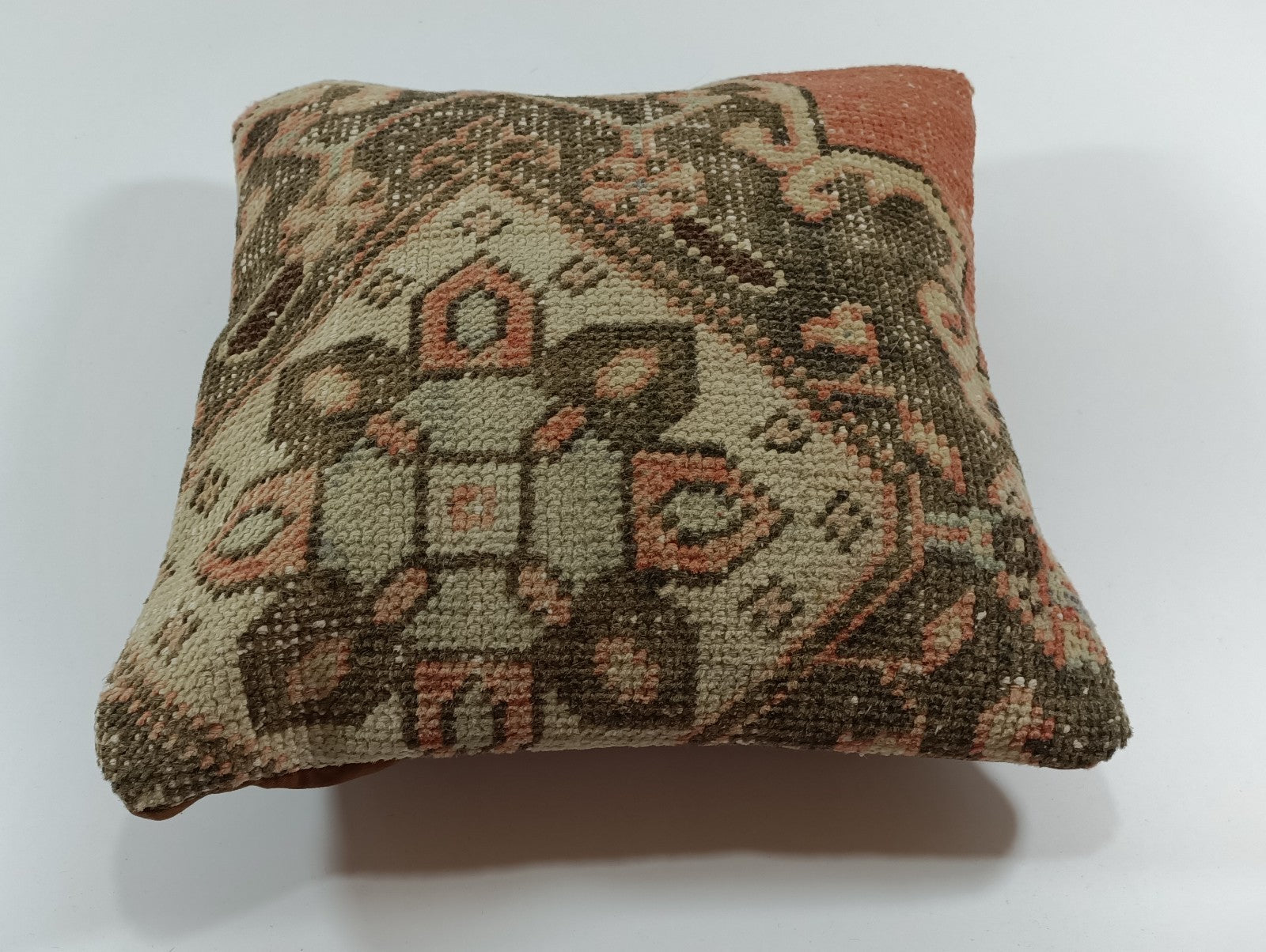 14x14 Kilim Cushion Cover Turkish Ottoman Boho Rustic Throw Pillow Case E119