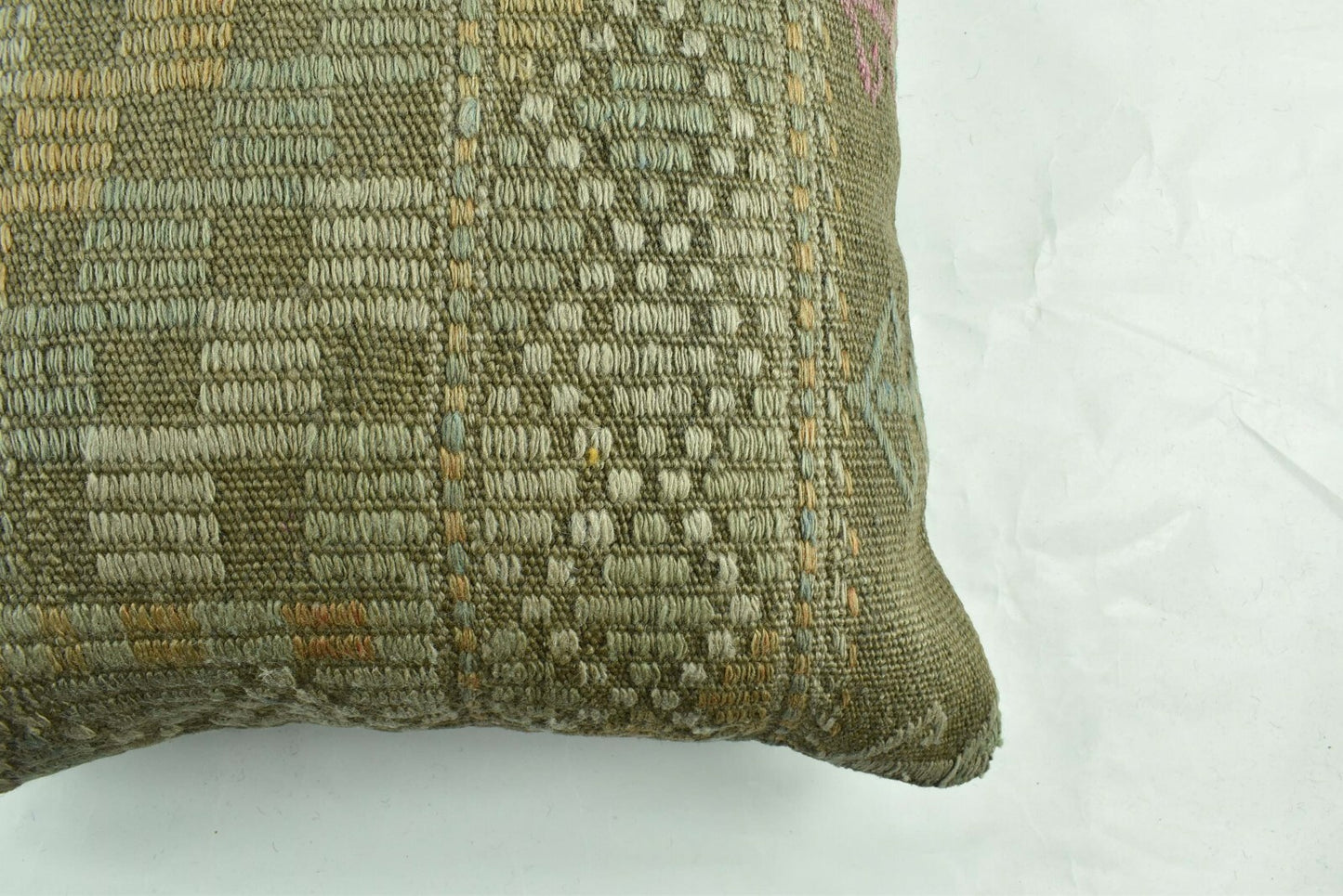 20x20 Kilim Pillow Cover Handmade Vintage Oushak Kilim Cushion Cover A1910