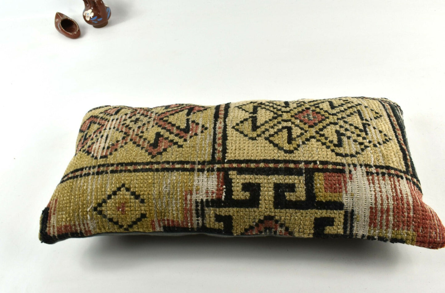 Kilim Lumbar Pillow Cover 10x20 Decorative Handmade Sofa Couch Cushion A2760
