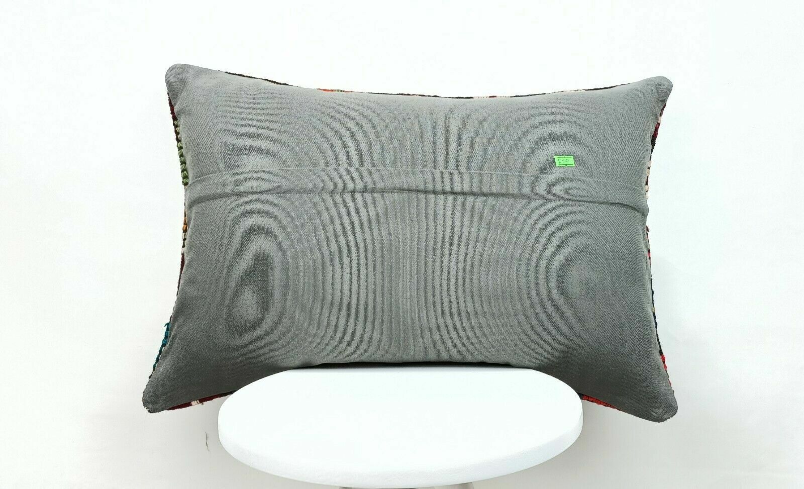 Kilim Lumbar Pillow Handknotted Oushak Rug Oriental Bohemian Ethinc Cushion E510